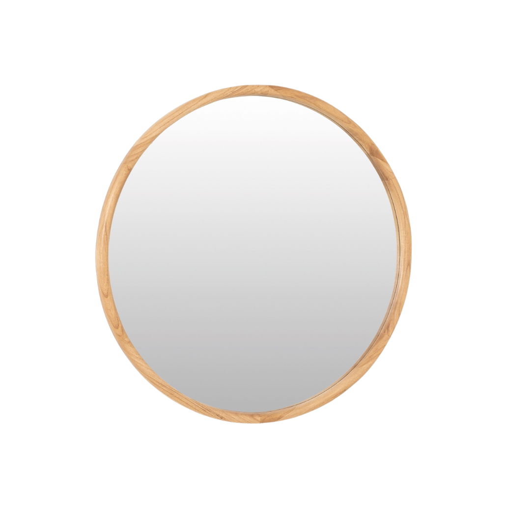 Espejo Circular 90 cm - Roble