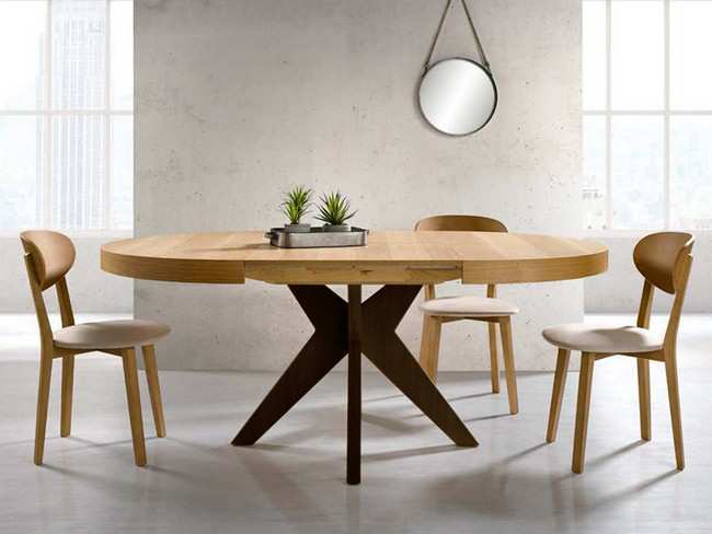 Mesa de comedor extensible redonda - Moonly - Imagen 5