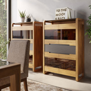 Vitrina baja Persa - Puertas Cristal, Madera o Mixto